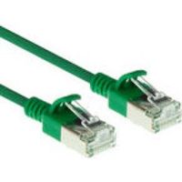 ACT Groene 1 meter LSZH U/FTP CAT6A datacenter slimline patchkabel snagless met RJ45 connectoren