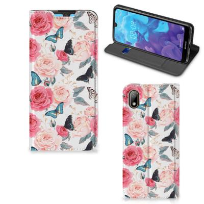 Huawei Y5 (2019) Smart Cover Butterfly Roses Huawei Y5 (2019) Smart Cover Butterfly Roses