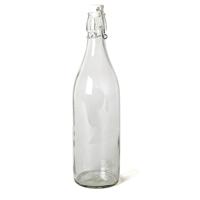 Gerimport Beugelfles - 6x stuks - weckfles met beugeldop - 1 liter - glas