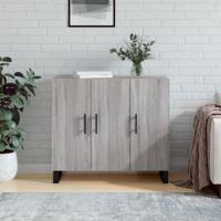Dressoir 90x34x80 cm bewerkt hout grijs sonoma eikenkleurig
