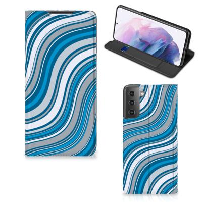 Samsung Galaxy S21 Plus | Hoesje met Magneet | Waves Blue