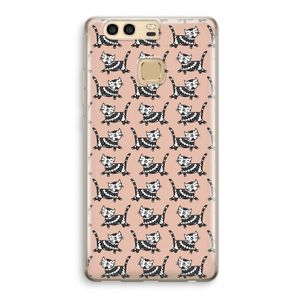 Zwarte poes: Huawei P9 Transparant Hoesje