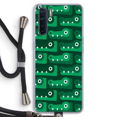 Crocs: Oppo A91 Transparant Hoesje met koord