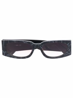 GCDS lunettes de soleil à monture rectangulaire - Noir