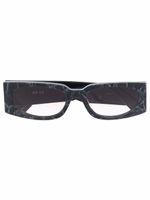 GCDS lunettes de soleil à monture rectangulaire - Noir