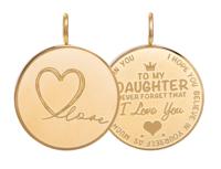 iXXXi Charm Pendant Daughter Love Big Goud