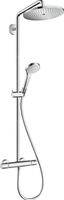 Hansgrohe Croma Select S 280 1 straal showerpipe met thermostaat ecosmart chroom - thumbnail