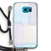 Square pastel: Samsung Galaxy S6 Transparant Hoesje met koord