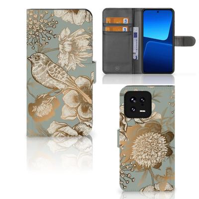 Hoesje voor Xiaomi 13 Vintage Bird Flowers Hoesje voor Xiaomi 13 Vintage Bird Flowers