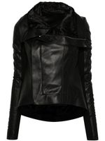 Rick Owens veste de moto Naska en cuir - Noir