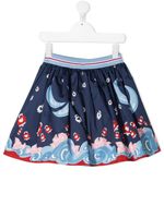Simonetta jupe à imprimé all-over - Bleu