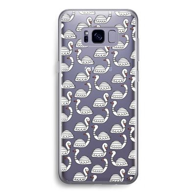 Zwanen: Samsung Galaxy S8 Transparant Hoesje