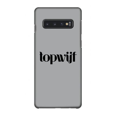 Topwijf Grijs Zwart: Samsung Galaxy S10 4G Volledig Geprint Hoesje