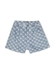 Burberry Kids short en jean à imprimé Equestrian Knight - Bleu