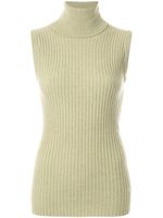 CHANEL Pre-Owned top en maille nervurée - Vert - thumbnail