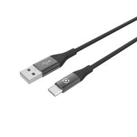 Celly - USB-Kabel Type-C, 1 meter, Zwart - Siliconen - Celly Feeling - thumbnail
