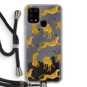 Luipaard: Samsung Galaxy M31 Transparant Hoesje met koord