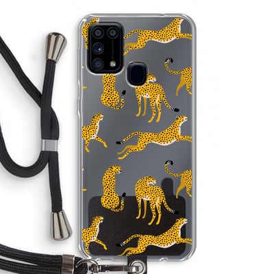 Luipaard: Samsung Galaxy M31 Transparant Hoesje met koord
