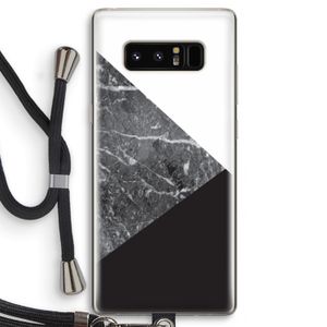 Combinatie marmer: Samsung Galaxy Note 8 Transparant Hoesje met koord