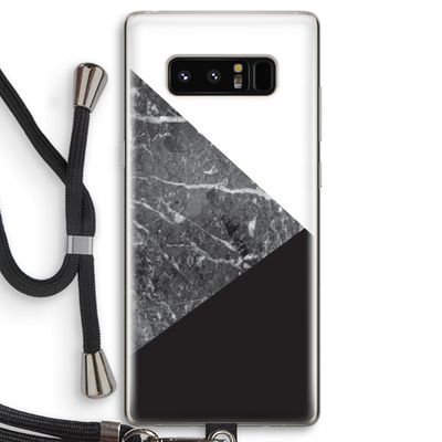 Combinatie marmer: Samsung Galaxy Note 8 Transparant Hoesje met koord