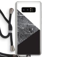 Combinatie marmer: Samsung Galaxy Note 8 Transparant Hoesje met koord