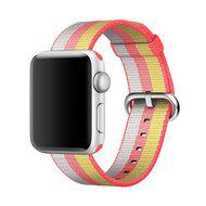 Nylon bandje - Rood / Geel - Geschikt voor Apple Watch 42mm / 44mm / 45mm / 49mm