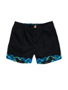 Versace Kids short Greca à carreaux - Bleu