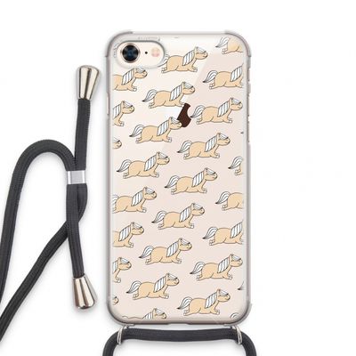Ponys: iPhone 8 Transparant Hoesje met koord