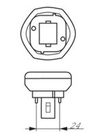 Philips MASTER PL-T 2 Pin fluorescente lamp 26 W GX24d-3 Koel wit - thumbnail