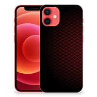 iPhone 12 Mini TPU bumper Geruit Rood - thumbnail