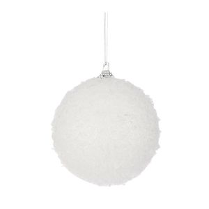 1x Sneeuwballen voor in de kerstboom 8 cm   -