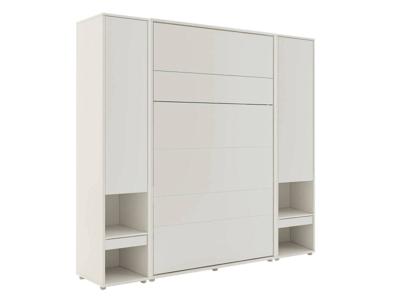 Opklapbed CONCEPTION PRO 120x200 cm kasjmier (verticaal) met kasten en matras