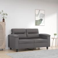 Tweezitsbank 120 cm kunstleer grijs