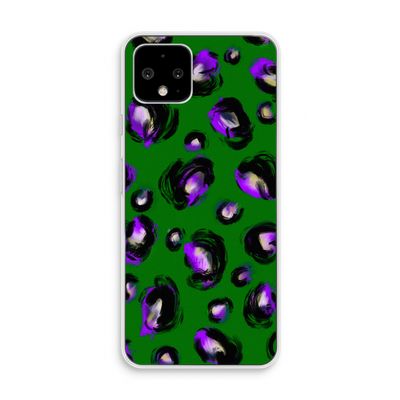 Green Cheetah: Pixel 4 Transparant Hoesje