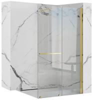 Inloopdouche REA Cortis | 120-120.5x200 cm | Met schuifdeur | Helder glas | Goud