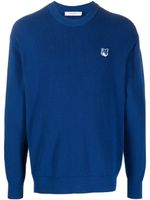 Maison Kitsuné pull à patch logo - Bleu