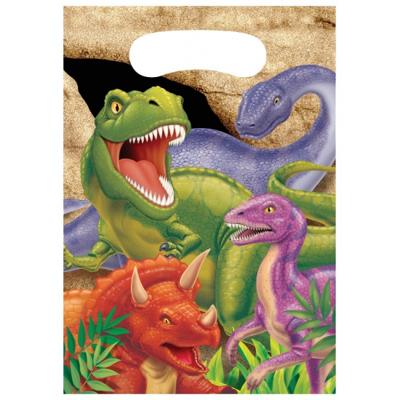 Dinosaurus thema uitdeelzakjes/feestzakjes - 8x stuks