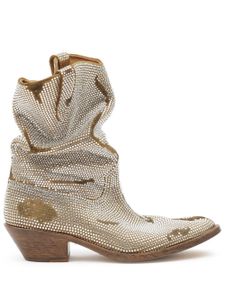 Maison Margiela bottes d'inspiration western Tabi 55 mm en cuir - Tons neutres