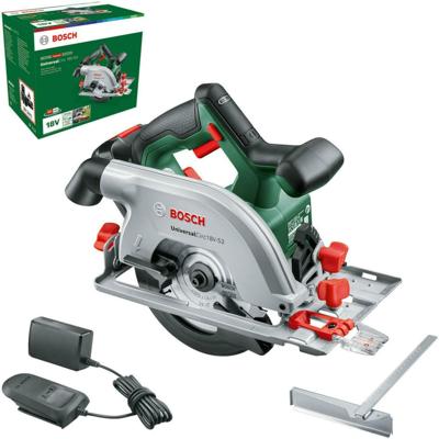 Bosch Groen Accucirkelzaag UniversalCirc 18V-53 | Zaagblad 160 mm Optiline 24 t | Incl. 1-uurslader AL 18V-20 en 1 x 2,5 Ah accu - 06033B1402