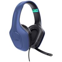 Trust GXT415B ZIROX Over Ear headset Gamen Kabel Stereo Blauw