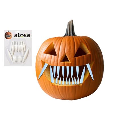 Tanden voor pompoen - 18x - pompoen uithollen - Halloween decoratie - knutselen