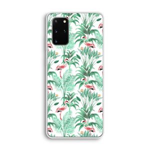 Flamingo bladeren: Samsung Galaxy S20 Plus Transparant Hoesje