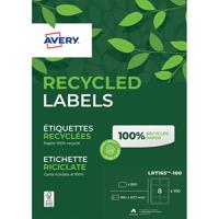Etiket Avery LR7165-100 99.1x67.7mm recycled wit 800 etiketten
