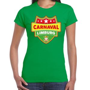 Carnaval verkleed t-shirt Limburg groen voor dames