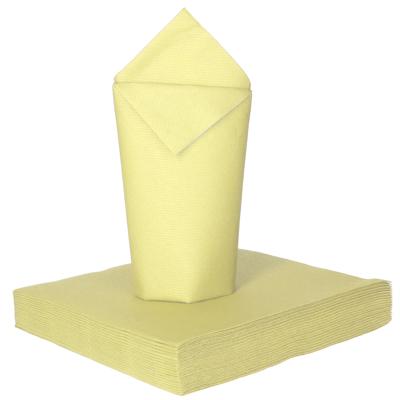 Feest servetten - 16x - lichtgeel - 3 laags - 33 x 33 cm Feest servetten - 16x - lichtgeel - 3 laags - 33 x 33 cm
