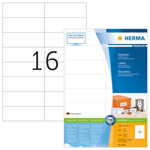 HERMA 4620 printeretiket Wit Niet-klevend printerlabel