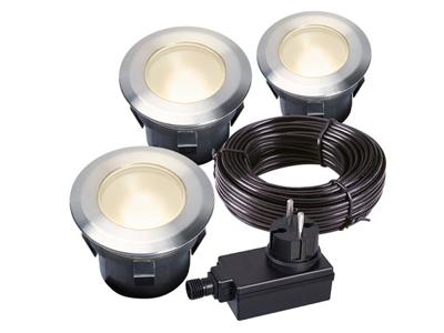 Garden lights larch set inbouwspot 12 v 30 lm 1 w 3000 k - Velleman