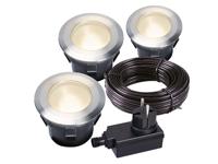 Garden lights larch set inbouwspot 12 v 30 lm 1 w 3000 k - Velleman