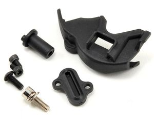 Traxxas - Cover, gear/motor plate access cover/ motor mount hinge post / 3x10mm CS w/split and flat washers (1) / 2.5x4mm CS (2) / 3x8mm BCS (1) (f...