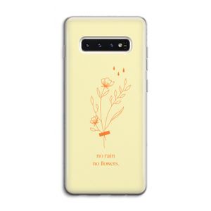 No rain no flowers: Samsung Galaxy S10 4G Transparant Hoesje